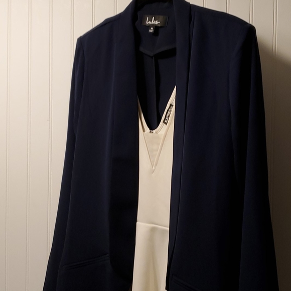 White/Creme Express Top, with zipper back - Picture 6 of 8